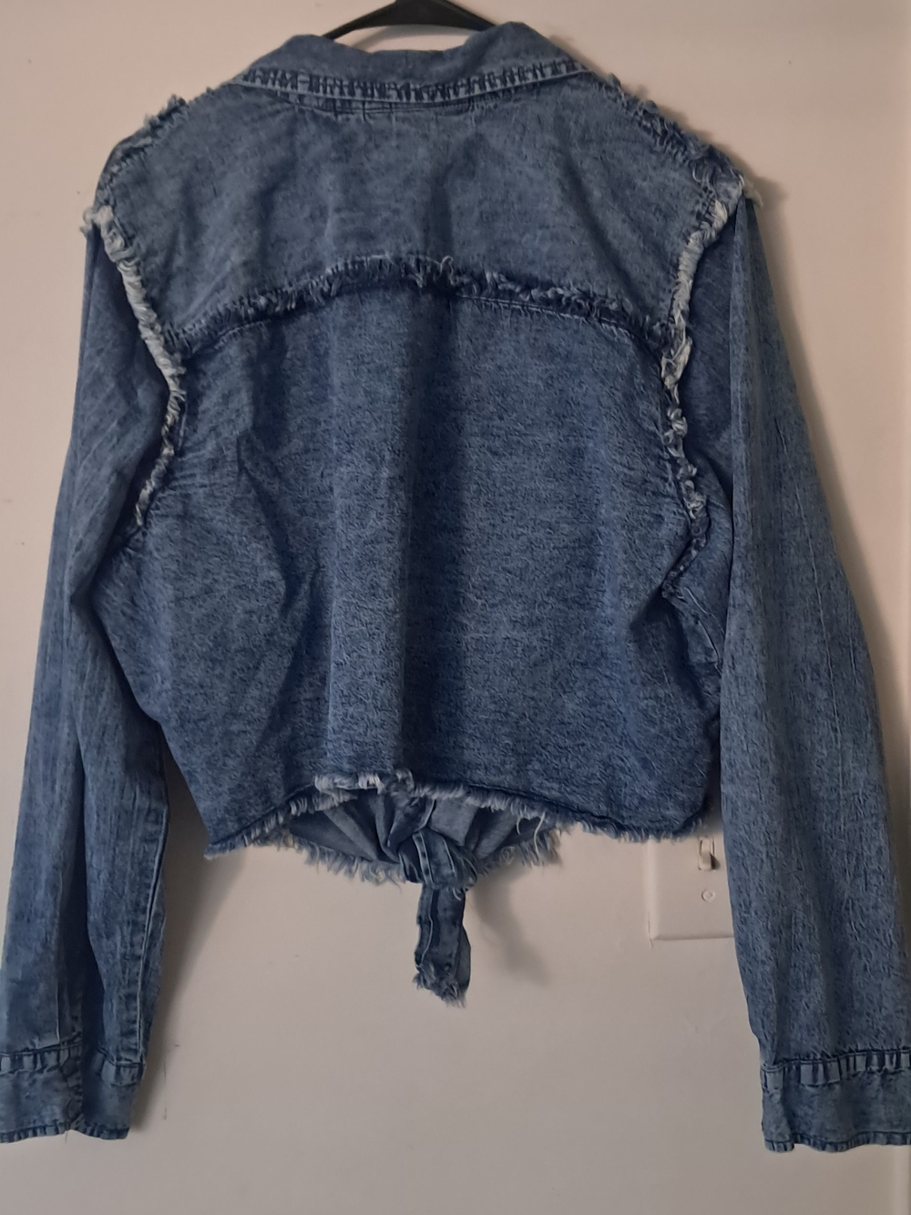 Ashley Stewart Acid-Wash Blue Denim Jacket - Picture 4 of 5
